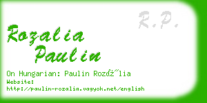 rozalia paulin business card